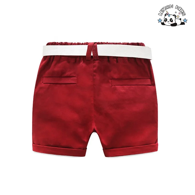 Boy Clothes Flower Tie Shirt + Shorts 2PCS Gentleman Suit Summer Boy Costume Suit Fashion Boy Costume Suit - Product Image