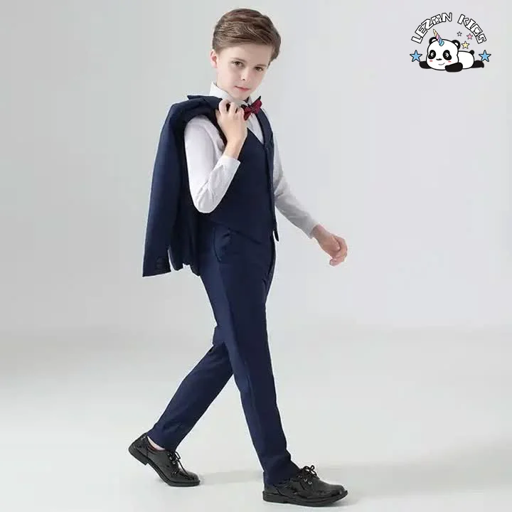 Boys' Suit Spring Elegant Suit Boys' Performance Clothes Cotton Fabric Formal Suit - Product Image