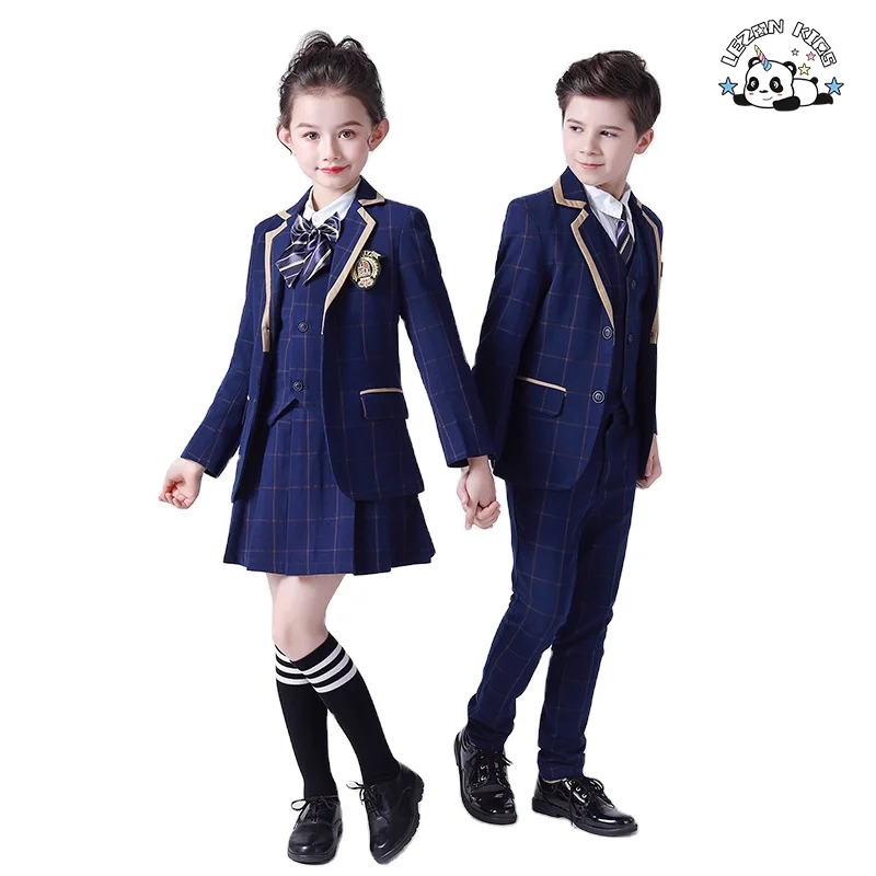 Children's Suit Boys and Girls' Suit Elegant Preppy Style Uniform Natural Fabric Formal Suit