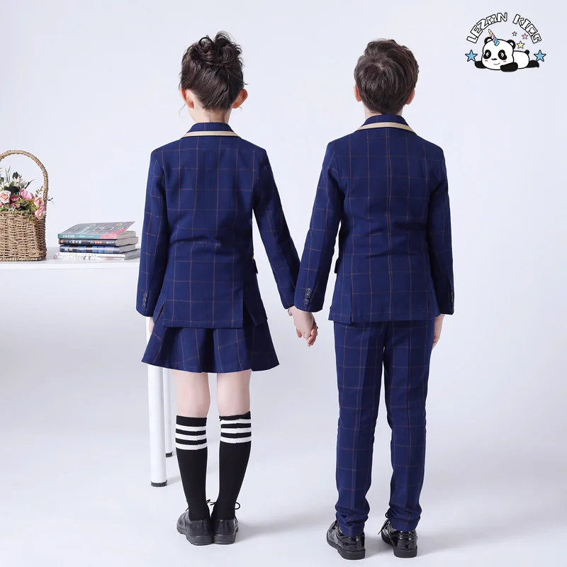 Children's Suit Boys and Girls' Suit Elegant Preppy Style Uniform Natural Fabric Formal Suit - Product Image