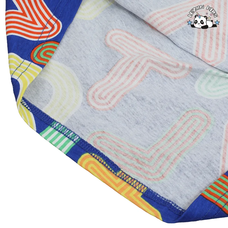Custom Children Boys Smile Print T-shirt Denim Short Set Cute Boys Clothing Sets - Product Image