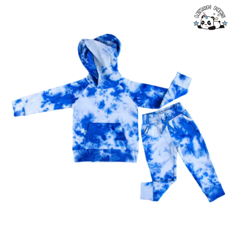 Custom Design Trendy Autumn Kids Boys Tye Dye Clothing Set Cotton Boys Clothing Set