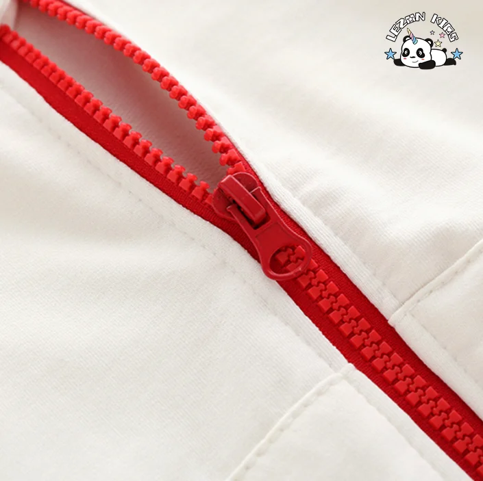 Custom Made Clothes Pants Suit Set Boy Pocket Zipper Yellow White Girl Leisure Outdoor Coat - Product Image