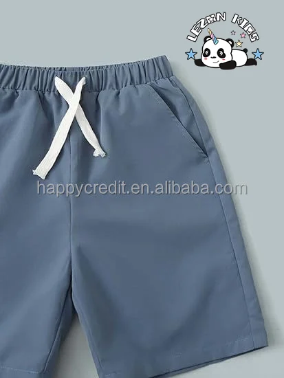 Customizable Hot Sale 2 Piece Sets Cartoon Print Round Neck Short Sleeve Tee Shirts Plaid Shorts for Boys - Product Image