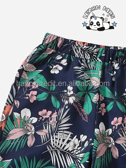 Customizable Hot Sale Summer 2 Piece Striped Letter Graphic Short Sleeve Tee and Shorts Boys Set - Product Image