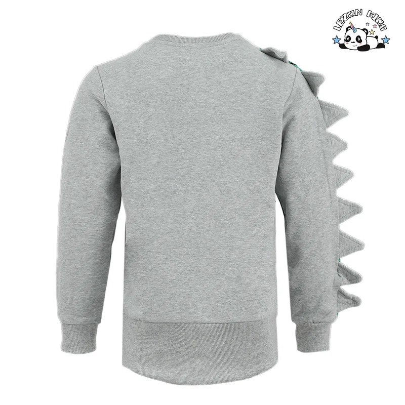 Customize Good Quality Boys Shirt and Pants 100% Cotton Puff Printing Dinosaur Boy Clothing Set - Product Image