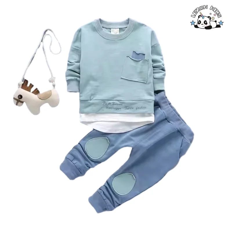 Conjuntos de Roupas Infantil Personalizadas Atacado Vendas Diretas Conjuntos de Roupas Masculinas Infantís de Luxo Moda Conjuntos de Roupas para Meninos