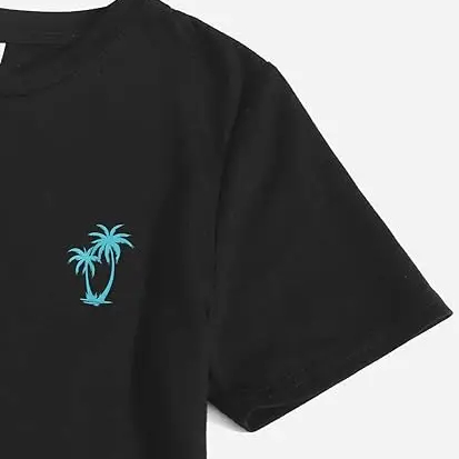 Customized Color Hot Sale Summer Tropical Print Short Sleeve T Shirt and Shorts Boys Casual Set - Product Image