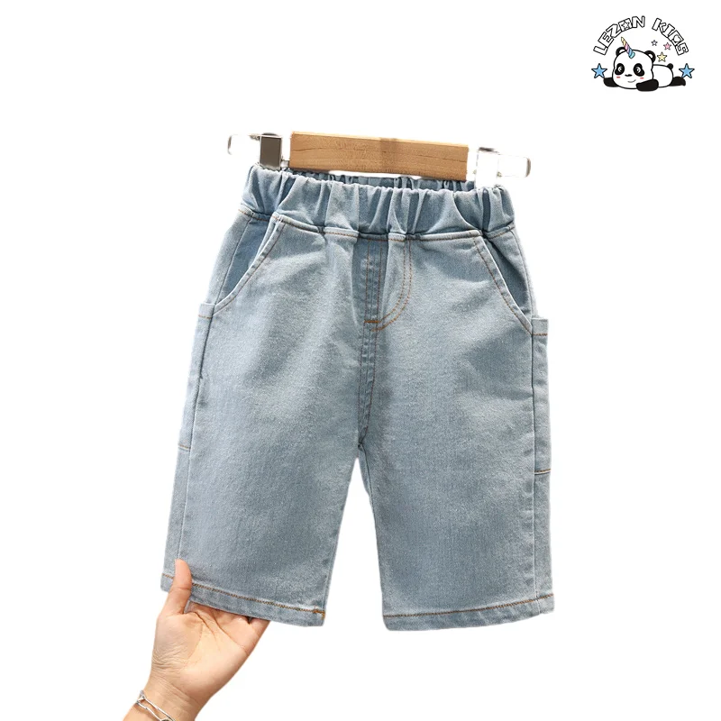 Direct Sales Short Sleeved T-shirt Boy's Crew Neck Shirt Children's Clothing Two-piece Boy Suit - Product Image
