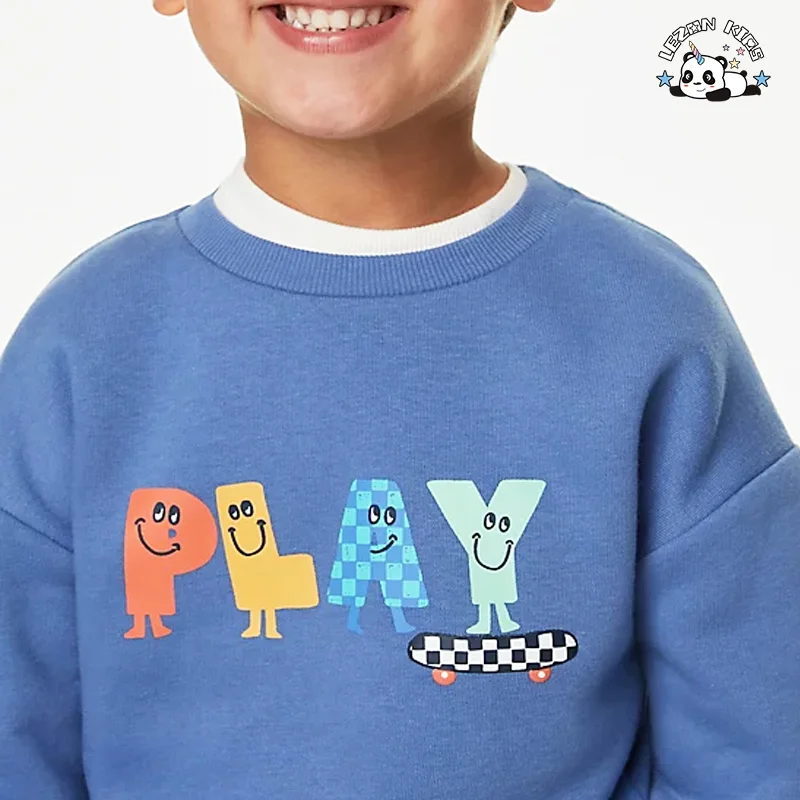 High Quality Cotton Sweatpants Hoodies Tracksuits Winter Clothing Kids Boys Outfits - Product Image