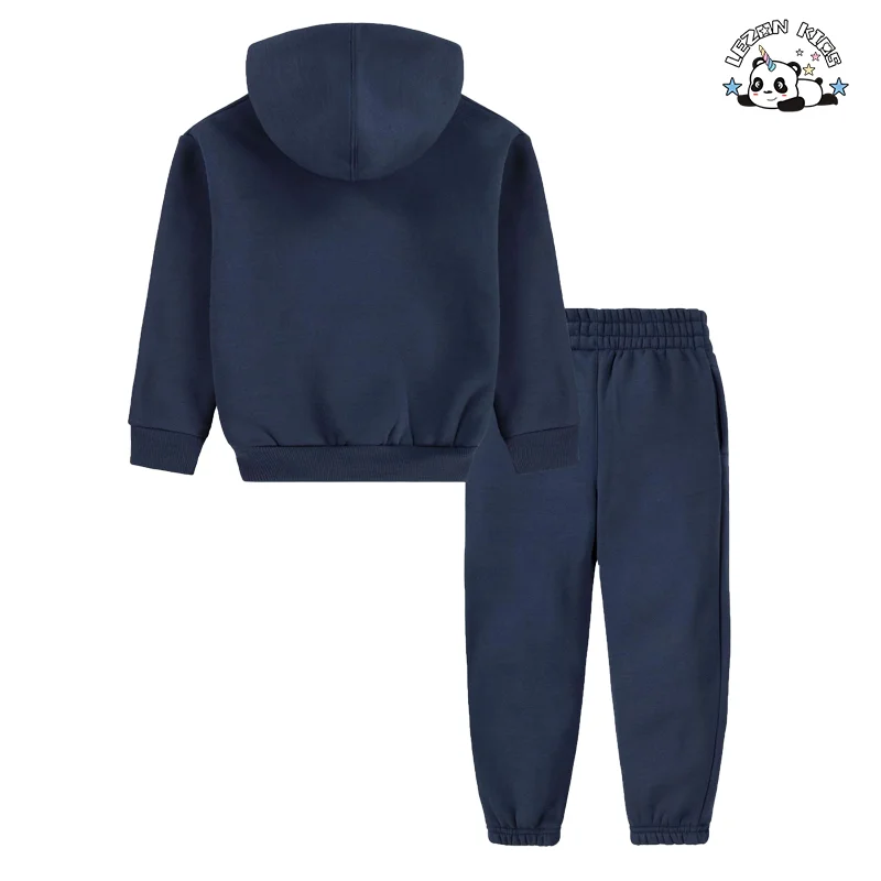 High Quality Custom Cartoon Printed Little Kids Boys Girls Hoodie and Jogger Set for Autumn - Product Image