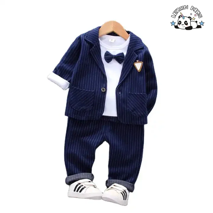 Novo Conjunto Infantil Primavera Outono Meninos e Meninas Manga Longa Venda Direta da Fábrica Coreana