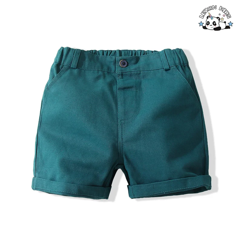 New Coming Boy's Summer Casual Clothing Set Hawaiian Outfit Gentleman Short Sleeve Shirt Top+Shorts Suits - Product Image