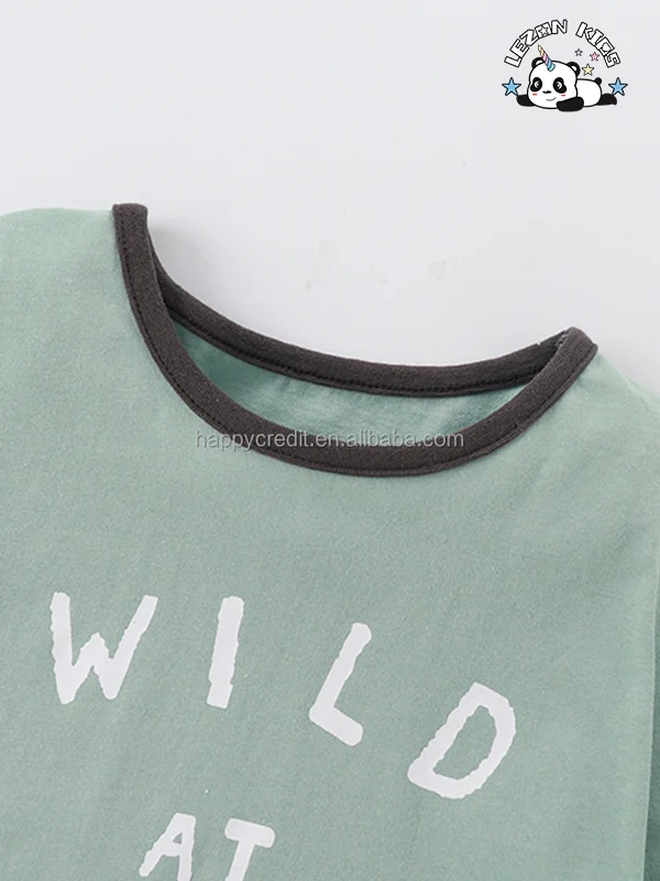 New Customize Boys Clothes Set Printed Round Neck Short-sleeved Elastic Guard Trousers Two-piece Set in Summer - Product Image