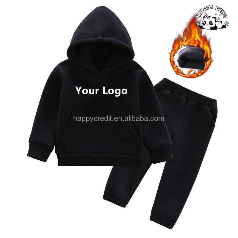 Novo Conjunto de Roupas para Meninos Pequenos com Logo Personalizado de Alta Qualidade para Atacado, 2 Peças, Fleece, Jogger - Product Image