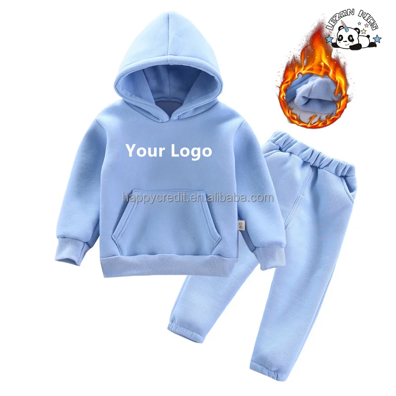 Novo Conjunto de Roupas para Meninos Pequenos com Logo Personalizado de Alta Qualidade para Atacado, 2 Peças, Fleece, Jogger - Product Image