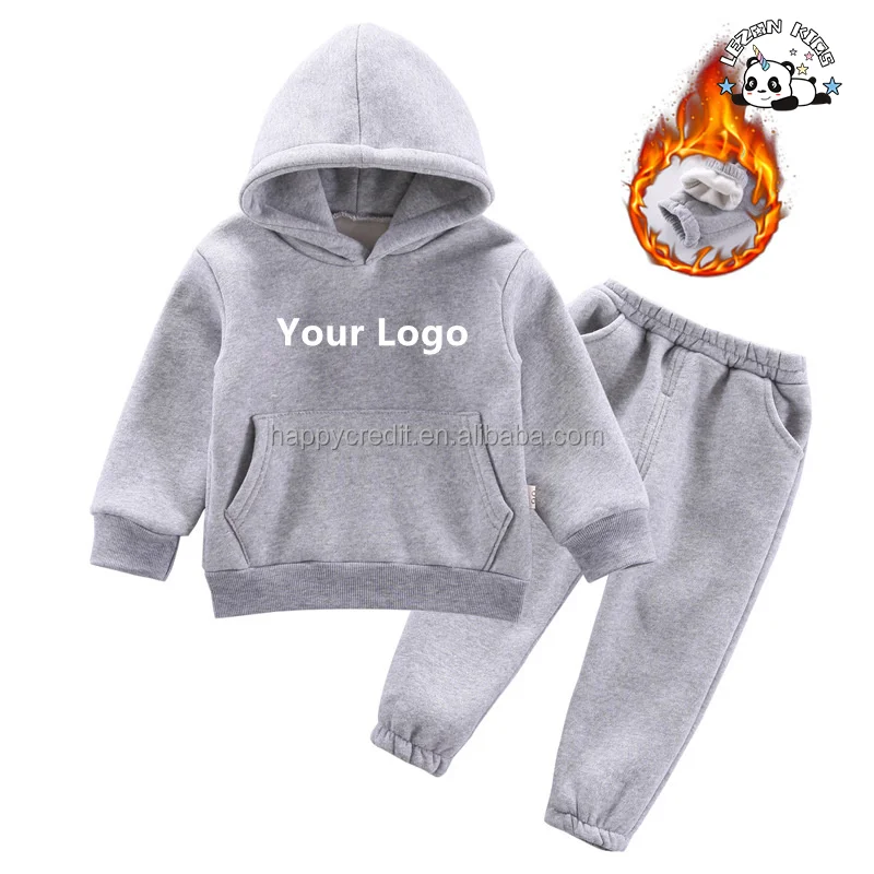 Novo Conjunto de Roupas para Meninos Pequenos com Logo Personalizado de Alta Qualidade para Atacado, 2 Peças, Fleece, Jogger - Product Image