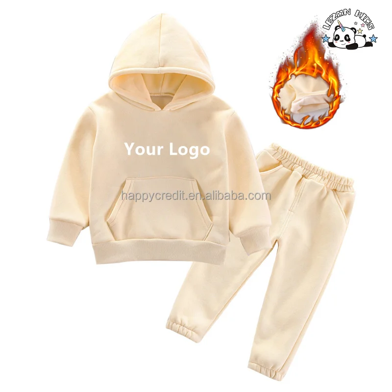 Novo Conjunto de Roupas para Meninos Pequenos com Logo Personalizado de Alta Qualidade para Atacado, 2 Peças, Fleece, Jogger - Product Image