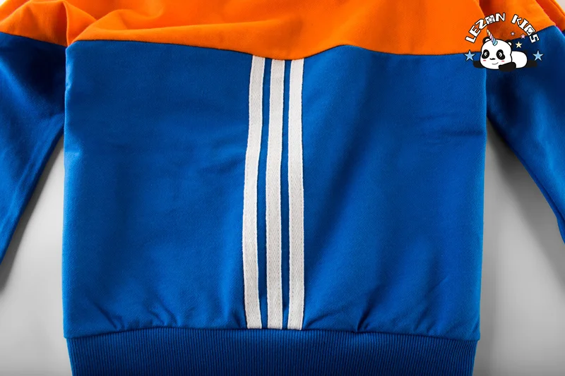Professional Factory Casual Striped Style Two Piece Children Clothing Suit Boy Hoodie Tracksuit - Product Image