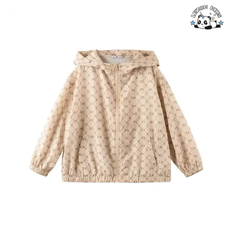 Conjunto de Roupas de Verão para Crianças com Calções Casuais e Proteção Solar com Manga Comprida e Capuz para Meninos - Product Image