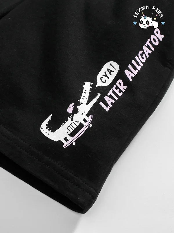 Conjunto de Calças e Camisa de Manga Curta com Estampa Fashion para Crianças de Algodão Puro - Product Image