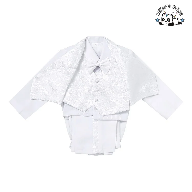 Conjuntos de Smoking Formal Personalizáveis para Meninos por Atacado - Terno de Três Peças para Crianças para Desempenho e Apresentação com Mangas Longas - Product Image