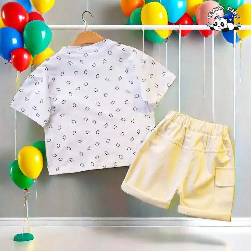 Atacado de conjuntos de roupas para meninos de alta qualidade, algodão puro, impressão de padrão de tigre, para verão - Product Image