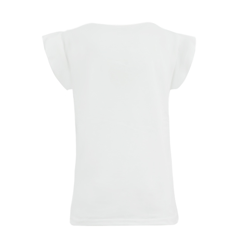 Camiseta infantil personalizada de manga com babado de verão de unicórnio novo mais vendida para meninas