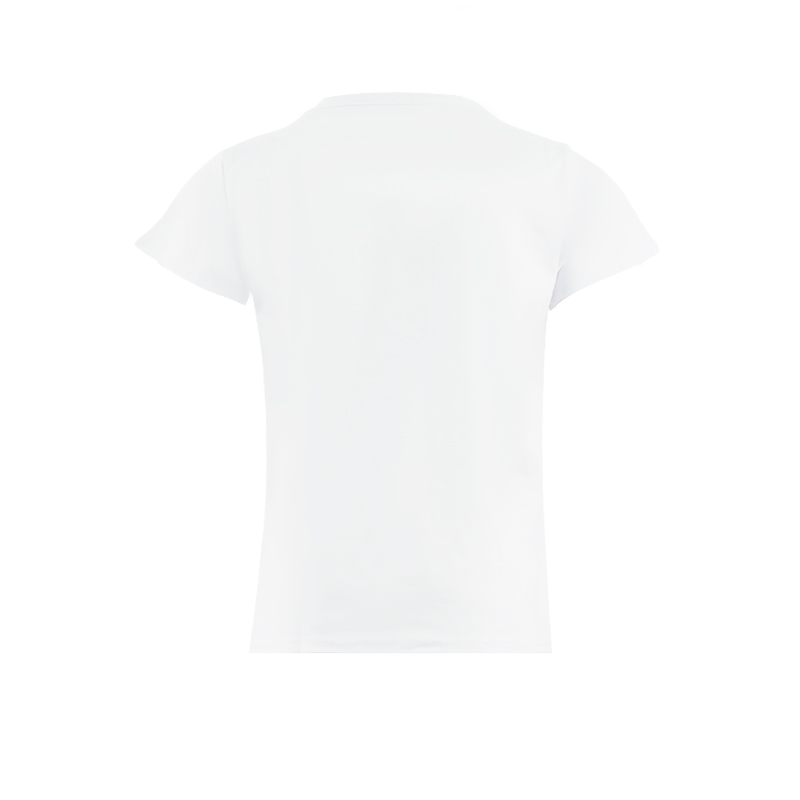 Camisetas personalizáveis impressas de verão respiráveis com gola O para meninas, 100% algodão, temas de aniversário infantil