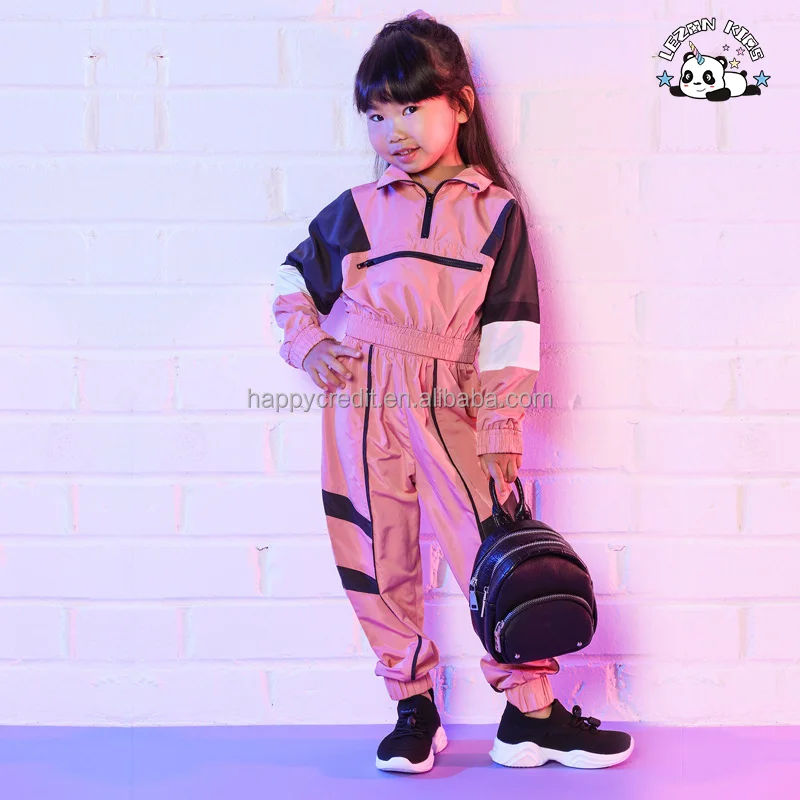 2024 Spring Stylish Little Girl Fashion Polyester 2 Pcs Color Block Kids Girls Clothing Set - Product Image
