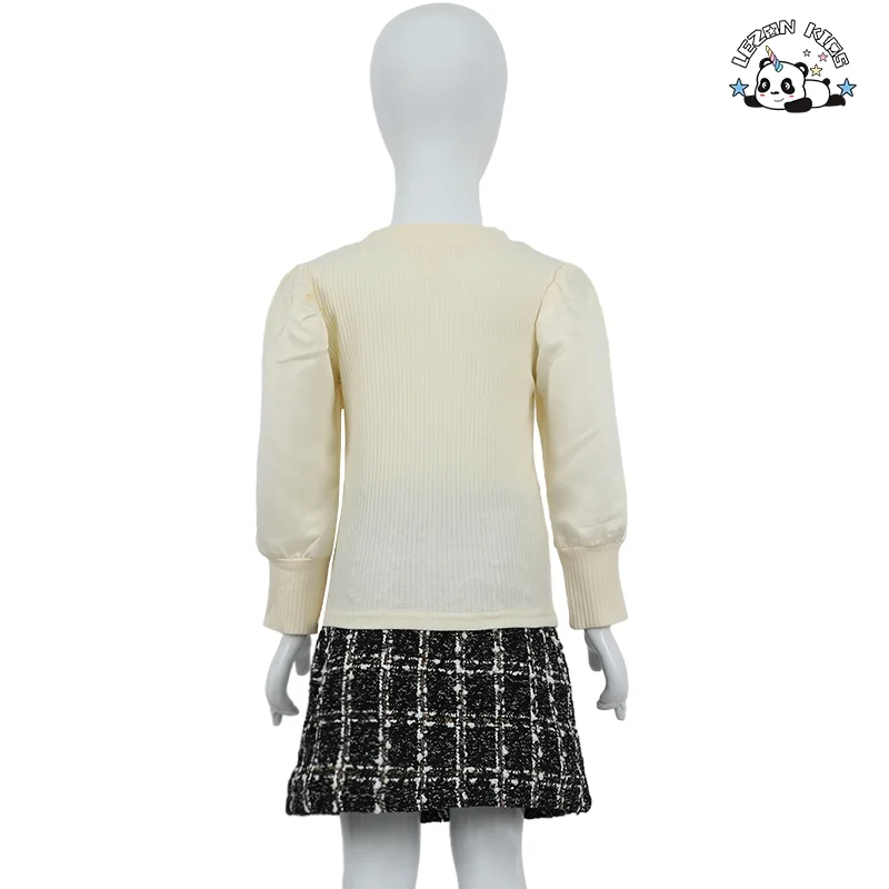 Autumn Arrival Girls Fashion skirt 2-Piece Set Dress Baby Girls Clothing Set for 2-14 Years - Product Image