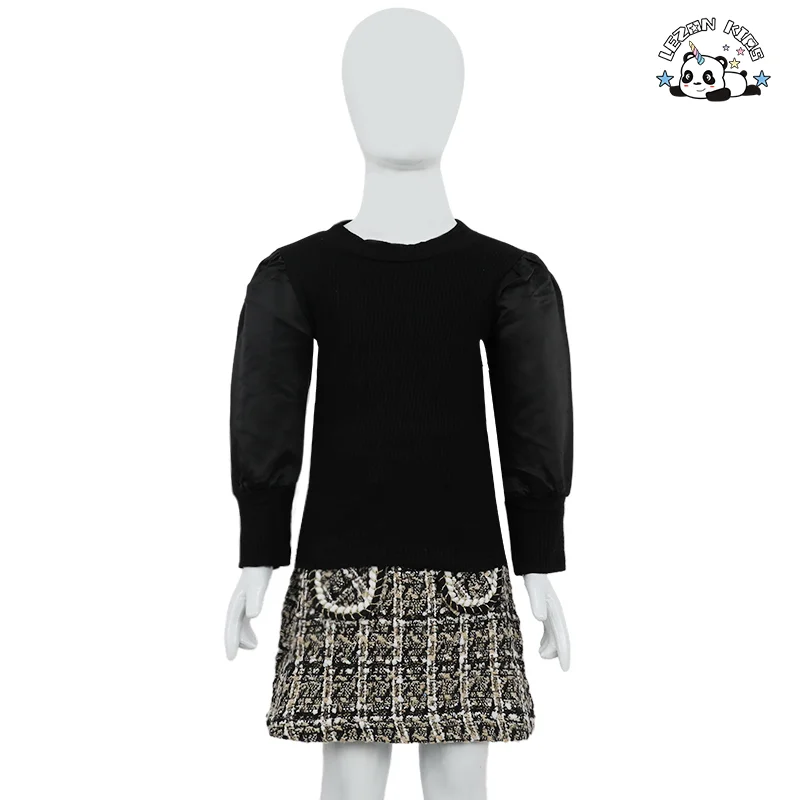 Autumn Arrival Girls Fashion skirt 2-Piece Set Dress Baby Girls Clothing Set for 2-14 Years - Product Image