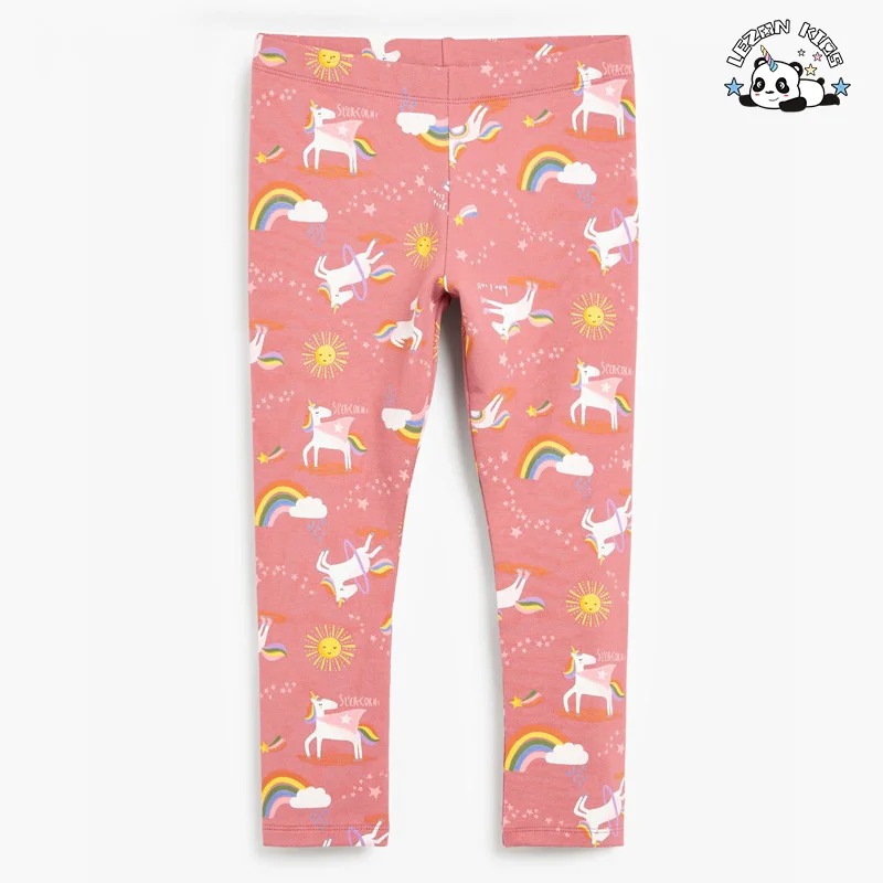 Baby Girls Clothes Spring Autumn Unicorn Ruffle Long Sleeve Rainbow Elastic Pant Toddler Girls Clothing Sets - Product Image