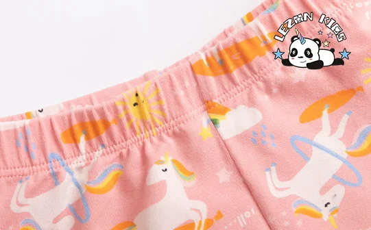 Baby Girls Clothes Spring Autumn Unicorn Ruffle Long Sleeve Rainbow Elastic Pant Toddler Girls Clothing Sets - Product Image