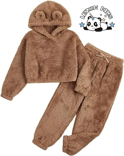 Best New Product of 2024 Cute Animal Long Sleeve Velvet Girls Clothing Sets Girl Outfit Set 2pcs - Product Image