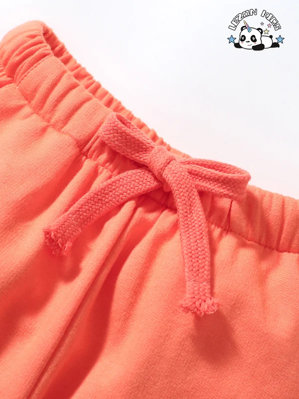 Cheap Factory Price Pure Cotton Hooded Children's Suit Kid's Sweatshirt Girl's Clothing Sets - Product Image