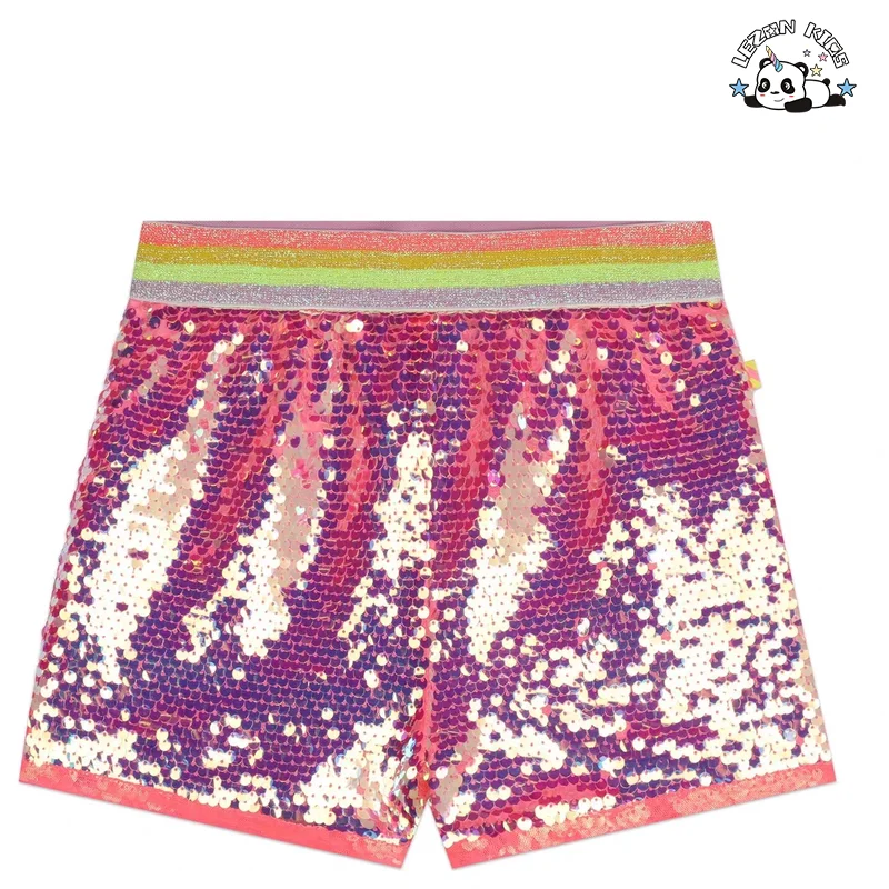Color Size Fabric Customization Available Sequin Summer Children Girls Clothing Set - Product Image