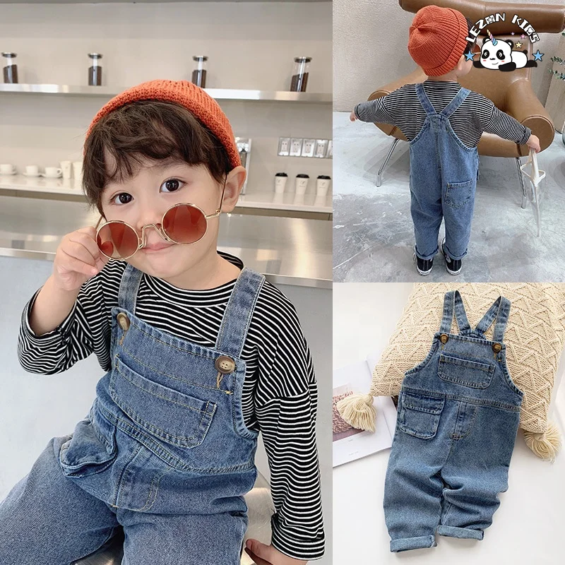 Custom Kids Baby Girls Summer Denim Strap Embroidery Dress Jumpsuit Short Skirt Clothes - Product Image