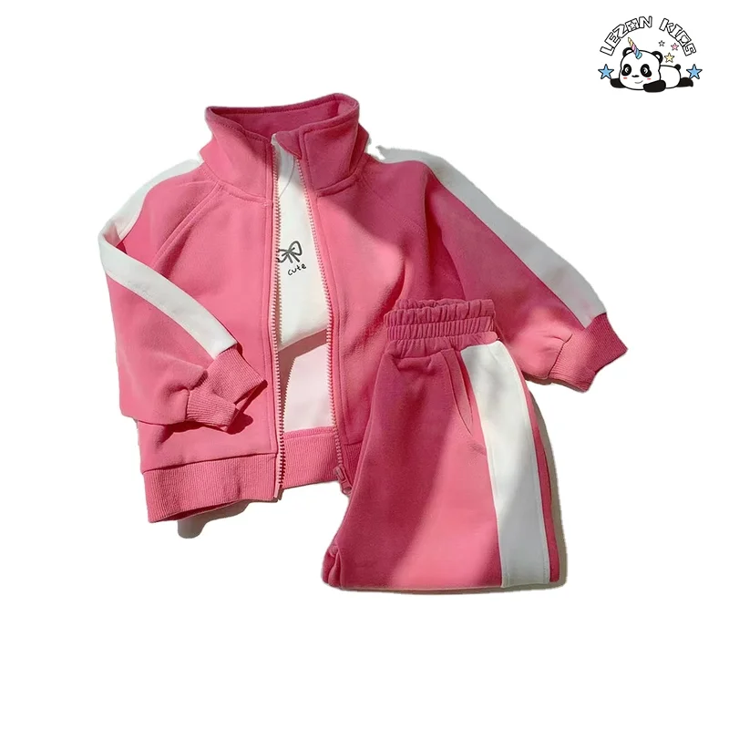 Customizable Casual Clothing Sports Hoodie Two-Piece Set Warm Thickness Winter Clothes Kids Boy Clothing Set