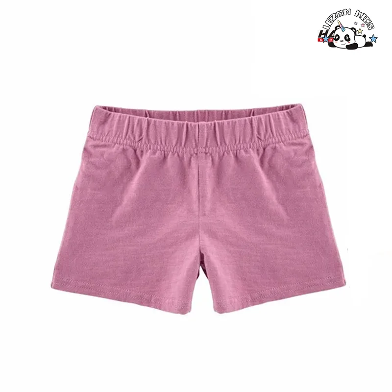 Conjunto de Roupas de Verão Coloridas e Listradas Personalizáveis para Meninas com Top sem Mangas e Shorts Rosa - Product Image
