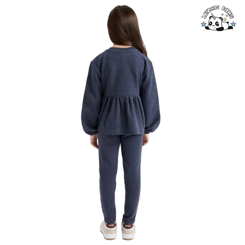 Customizable Custom Kids Two Pieces Patchwork Cotton Soft Outfits Girl Casual Wear Girl Clothing Set - Product Image