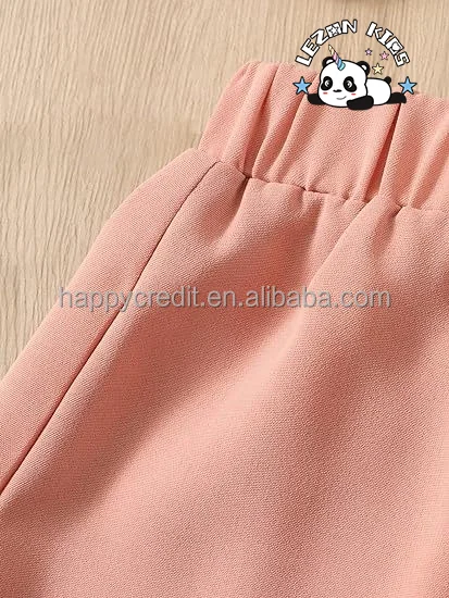 Customizable Hot Sale 2 Piece Outfits Floral Cold Shoulder Ruffle Short Sleeve Crop Top and Shorts Set for Girls - Product Image