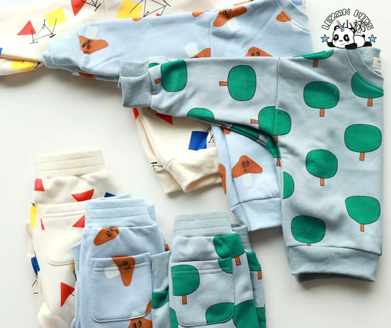 Customizable New Arrival Sporting Style Cotton Toddler Girls Boys Clothing Set for 2-14T Kids - Product Image