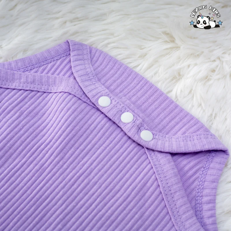 Customizable OEM ODM Summer Children Girls Cotton Top Shirt Sweet Girls Clothing Set - Product Image