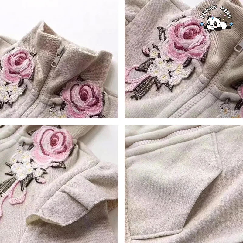 Customizable Parent-child Clothing Kids Clothing Cotton Blend French Terry Women Tracksuit - Product Image