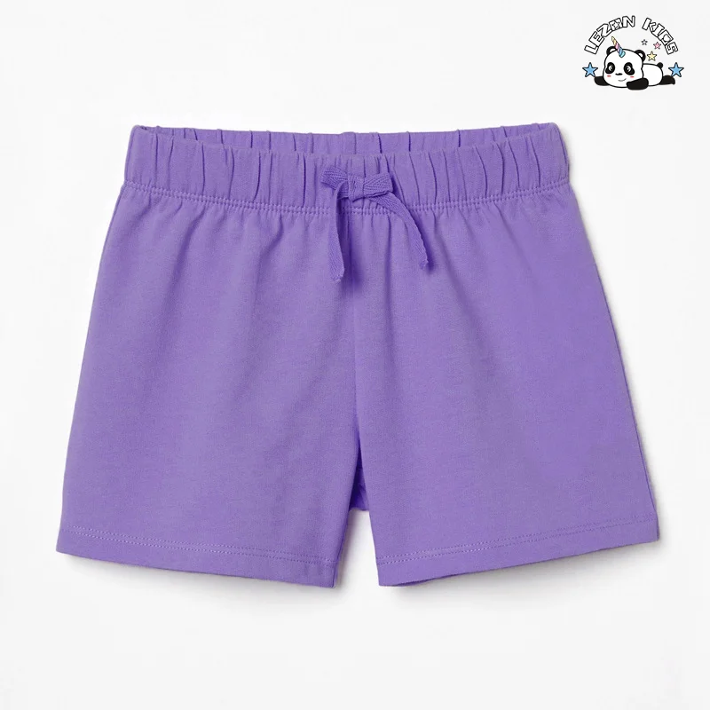 Customizable Summer Kids Girl Sweet Purple Unicorn Print Baby Girls Clothing Sets - Product Image