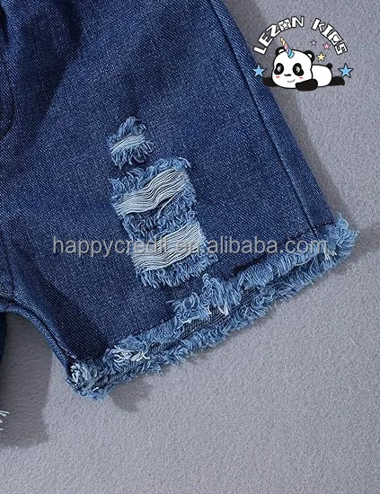 Conjunto de Roupas de Verão Personalizável para Meninas Recém-Nascidas com Camisola de Babado e Shorts Casuais com Pontos - Product Image