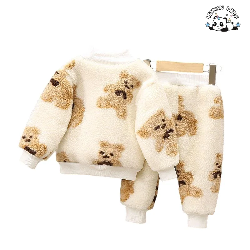 Customizable Sweatpants and Hoodies Tracksuits Teddy Boys Girls Clothes Set Clothing for Winter
