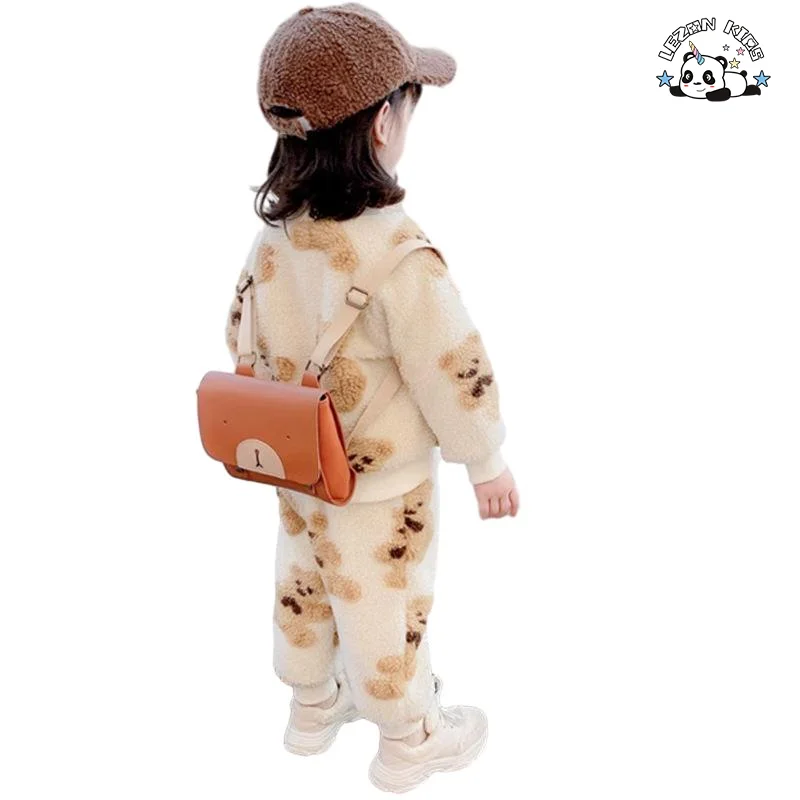 Customizable Sweatpants and Hoodies Tracksuits Teddy Boys Girls Clothes Set Clothing for Winter - Product Image
