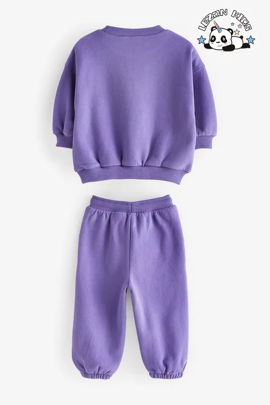 Customizable Trendy Crewneck Sweatshirt 2 Piece Set Patchwork Casual Wear Girls Boutique Clothing Sets - Product Image